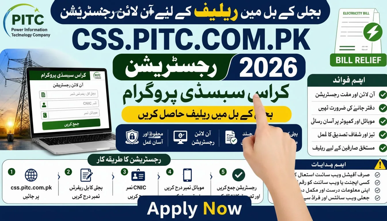 css pitc com pk Cross Subsidy Program 2026