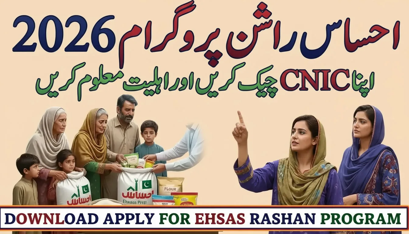 Ehsaas Rashan Program Cnic Check Online Registration