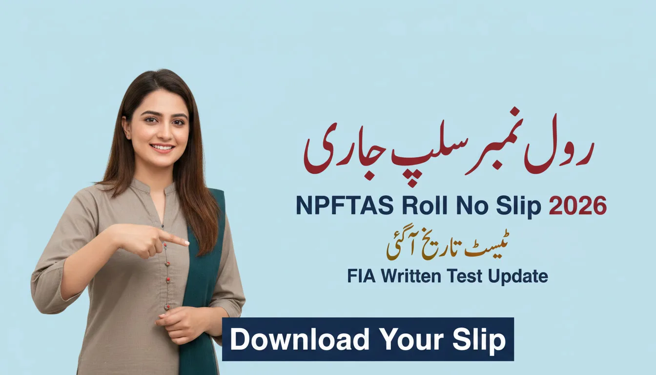 NPFTAS Roll Number Slip