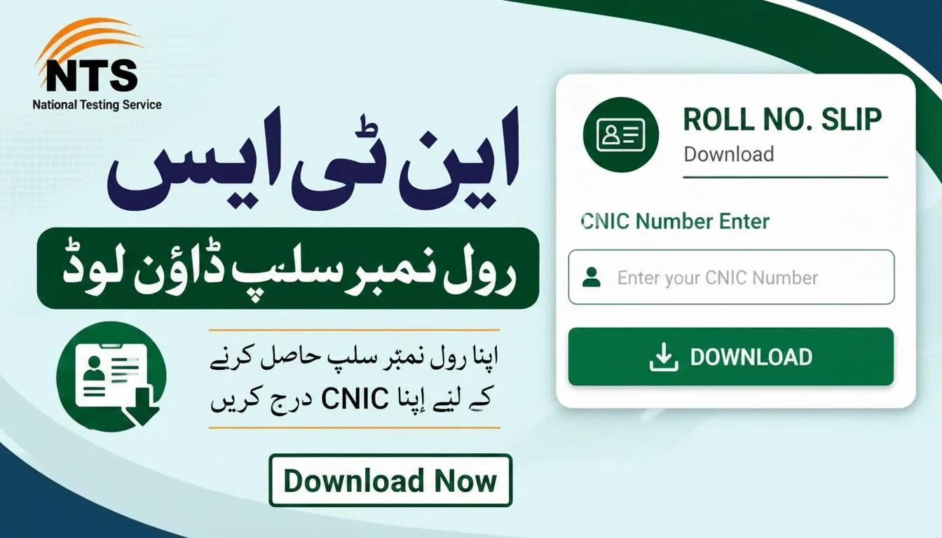 NTS Roll No Slip Download By Name CNIC